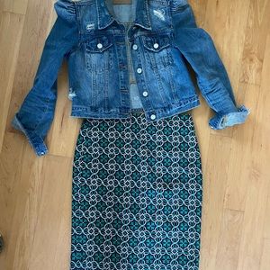 Geometric print skirt